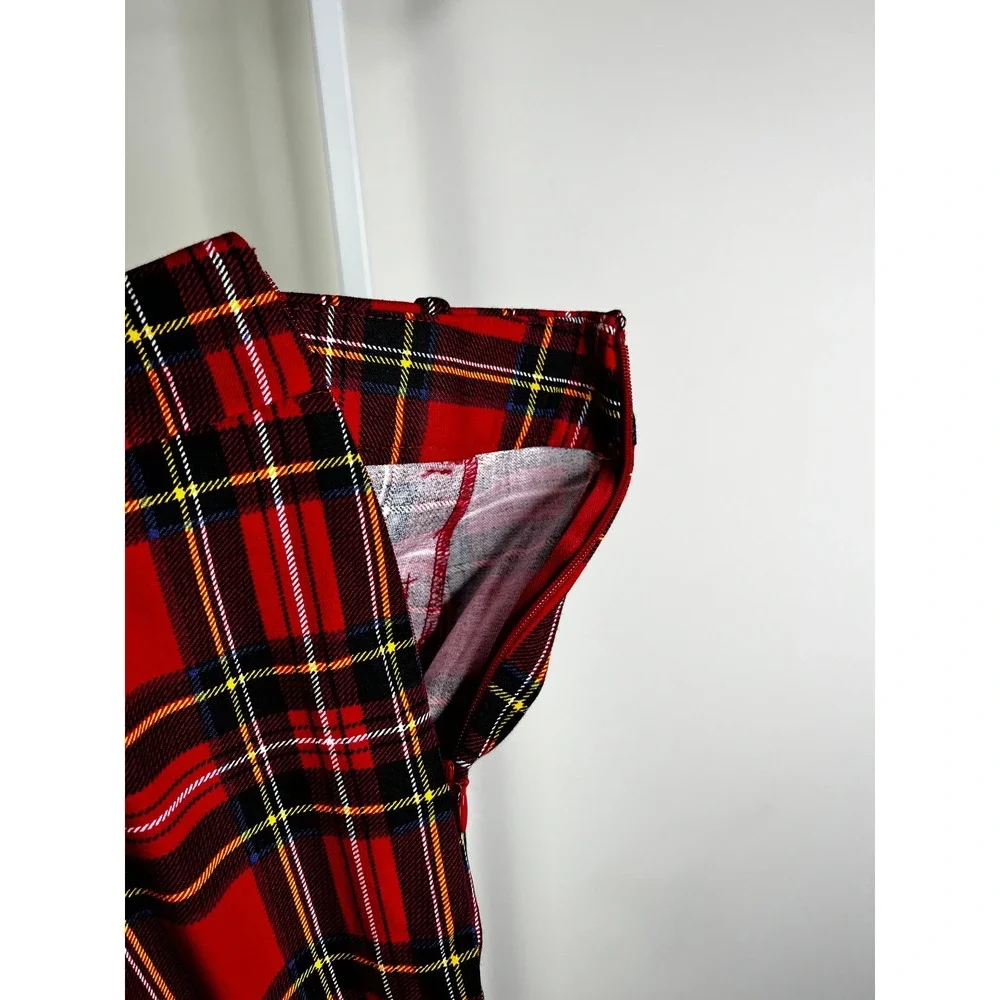 J.Crew Pants 12 Red Winnie Pant Stewart Tartan Plaid Slim Festive Holiday